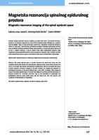 prikaz prve stranice dokumenta Magnetska rezonancija spinalnog epiduralnog prostora