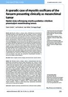 prikaz prve stranice dokumenta Rijedak slučaj osificirajućeg miozitisa podlaktice s kliničkom prezentacijom mezenhimalnog tumora
