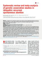 prikaz prve stranice dokumenta Systematic review and meta-analysis of genetic association studies in idiopathic recurrent spontaneous abortion