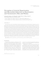 prikaz prve stranice dokumenta Perception of Arterial Hypertension and Myocardial Infarction in hypertensive and Normotensive Men and Women