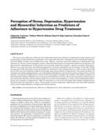 prikaz prve stranice dokumenta Perception of Stress, Depression, Hypertension and Myocardial Infarction as Predictors of Adherence to Hypertension Drug Treatment