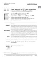 prikaz prve stranice dokumenta Primary lung cancer and TNF-a gene polymorphisms: A case-control study in a Croatian population