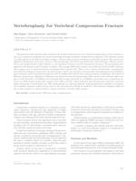 prikaz prve stranice dokumenta Vertebroplasty for Vertebral Compression Fracture