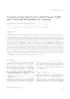 prikaz prve stranice dokumenta Transforaminal Lumbar Interbody Fusion (TLIF) and Unilateral Transpedicular Fixation