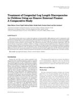 prikaz prve stranice dokumenta Treatment of Congenital Leg Length Discrepancies in Children Using an Ilizarov External Fixator: A Comparative Study