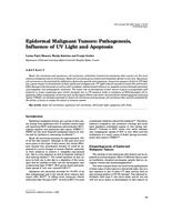prikaz prve stranice dokumenta Epidermal Malignant Tumors: Pathogenesis, Influence of UV Light and Apoptosis