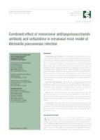 prikaz prve stranice dokumenta Combined effect of monoclonal antilipopolysaccharide antibody and ceftazidime in intranasal mice model of Klebsiella pneumoniae infection