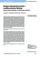 prikaz prve stranice dokumenta Benigna hiperplazija prostate - medikamentozno liječenje