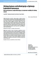 prikaz prve stranice dokumenta Miniperkutana nefrolitotripsija u liječenju bubrežnih kamenaca