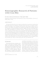 prikaz prve stranice dokumenta Kineziographic Research of Patients with Cross Bite