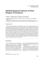 prikaz prve stranice dokumenta Epidemiological Analysis of Oral Surgery Procedures