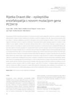 prikaz prve stranice dokumenta Rijetka Dravet-like – epileptička encefalopatija s novom mutacijom gena PCDH19
