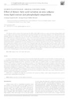 prikaz prve stranice dokumenta Effect of dietary fatty acid variation on mice adipose tissue lipid content and phospholipid composition