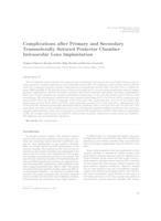 prikaz prve stranice dokumenta Complications after Primary and Secondary Transsclerally Sutured Posterior Chamber Intraocular Lens Implantation