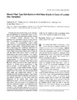 prikaz prve stranice dokumenta Muscle fiber type distribution in multifidus muscle in cases of lumbar disc herniation.