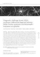 prikaz prve stranice dokumenta Diagnostic challenge of anti-GQ1b syndrome: differential diagnosis between Miller Fischer syndrome and Bickerstaff ’s brainstem encephalitis