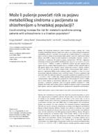 prikaz prve stranice dokumenta Može li pušenje povećati rizik za pojavu metaboličkog sindroma u pacijenata sa shizofrenijom u hrvatskoj populaciji?