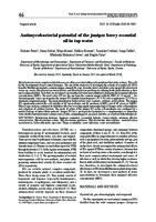 prikaz prve stranice dokumenta Antimycobacterial potential of the juniper berry essential oil in tap water