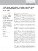 prikaz prve stranice dokumenta Subbrachial approach to humeral shaft fractures: new surgical technique and retrospective case series study