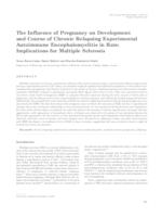 prikaz prve stranice dokumenta The Influence of Pregnancy on Development and Course of Chronic Relapsing Experimental Autoimmune Encephalomyelitis in Rats: Implications for Multiple Sclerosis