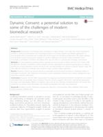 prikaz prve stranice dokumenta Dynamic Consent: a potential solution to  some of the challenges of modern  biomedical research