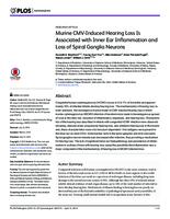 prikaz prve stranice dokumenta Murine CMV-Induced Hearing Loss Is Associated with Inner Ear Inflammation and Loss of Spiral Ganglia Neurons