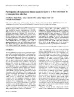 prikaz prve stranice dokumenta Participation of endogenous tumour necrosis factor   in host resistance to cytomegalovirus infection