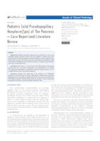 prikaz prve stranice dokumenta Pediatric Solid Pseudopapillary Neoplasm[Spn] of The Pancreas : Case Report and Literature Review