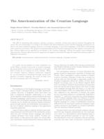 prikaz prve stranice dokumenta The Americanization of the Croatian Language
