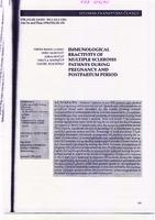 prikaz prve stranice dokumenta Immunological reactivity of multiple sclerosis patients during pregnancy and  postpartum period