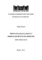 prikaz prve stranice dokumenta Tipovi ponašanja djece u ordinaciji dentalne medicine