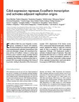 prikaz prve stranice dokumenta Cdc6 expression represses E-cadherin transcription and activates adjacent replication origins