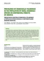 prikaz prve stranice dokumenta Prevalencija bakterije Francisella tularensis u populaciji sitnih sisavaca u kontinentalnim šumama Hrvatske