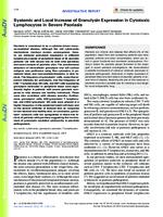prikaz prve stranice dokumenta Systemic and Local Increase of Granulysin Expression in Cytotoxic Lymphocytes in Severe Psoriasis