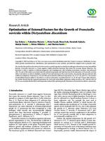 prikaz prve stranice dokumenta Optimisation of External Factors for the Growth of Francisella novicida within Dictyostelium discoideum