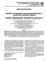 prikaz prve stranice dokumenta Hepatitis E seroprevalence and associated risk factors in Croatian liver transplant recipients