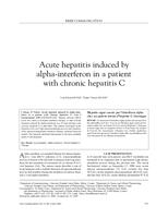 prikaz prve stranice dokumenta Acute hepatitis induced by alpha-interferon in a patient with chronic hepatitis C