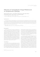 prikaz prve stranice dokumenta Dilemma of Antiepileptic Drugs Withdrawal in Symptomatic Epilepsy