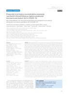 prikaz prve stranice dokumenta Preporuke za primjenu neuroaksijalne anestezije i perifernih živčanih blokova tijekom pandemije koronavirusne bolesti 2019. (COVID-19)