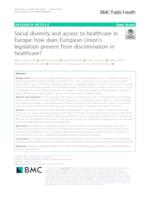 prikaz prve stranice dokumenta Social diversity and access to healthcare in  Europe: how does European Union’s legislation  prevent from discrimination in healthcare?