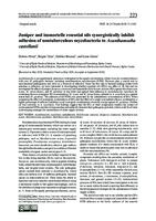 prikaz prve stranice dokumenta Juniper and immortelle essential oils synergistically inhibit adhesion of nontuberculous mycobacteria to Acanthamoeba castellanii