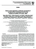 prikaz prve stranice dokumenta Severe acute respiratory syndrome coronavirus 2 seroprevalence among personnel in the healthcare facilities of Croatia, 2020