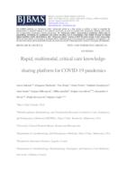 prikaz prve stranice dokumenta Rapid, multimodal, critical care knowledge-sharing platform for COVID-19 pandemics