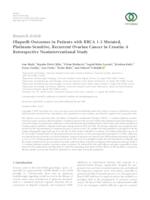 prikaz prve stranice dokumenta Olaparib Outcomes in Patients with BRCA 1-2 Mutated, Platinum-Sensitive, Recurrent Ovarian Cancer in Croatia: A Retrospective Noninterventional Study