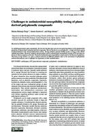 prikaz prve stranice dokumenta Challenges to antimicrobial susceptibility testing of plantderived polyphenolic compounds