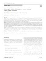 prikaz prve stranice dokumenta Radiographic analysis of the proximal femoral anatomy in the Croatian population