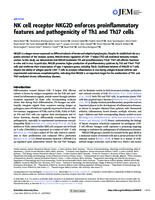 prikaz prve stranice dokumenta NK cell receptor NKG2D enforces proinflammatory features and pathogenicity of Th1 and Th17 cells