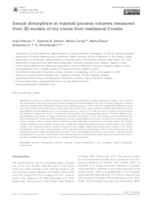prikaz prve stranice dokumenta Sexual dimorphism in mastoid process volumes measured from 3D models of dry crania from mediaeval Croatia