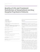 prikaz prve stranice dokumenta Kvaliteta života i zadovoljstvo liječenjem hospitaliziranih psihijatrijskih bolesnika i bolesnika liječenih unutar programa dnevne bolnice