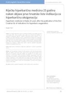 prikaz prve stranice dokumenta Riječka hiperbarična medicina 25 godina nakon objave prve hrvatske liste indikacija za hiperbaričnu oksigenaciju